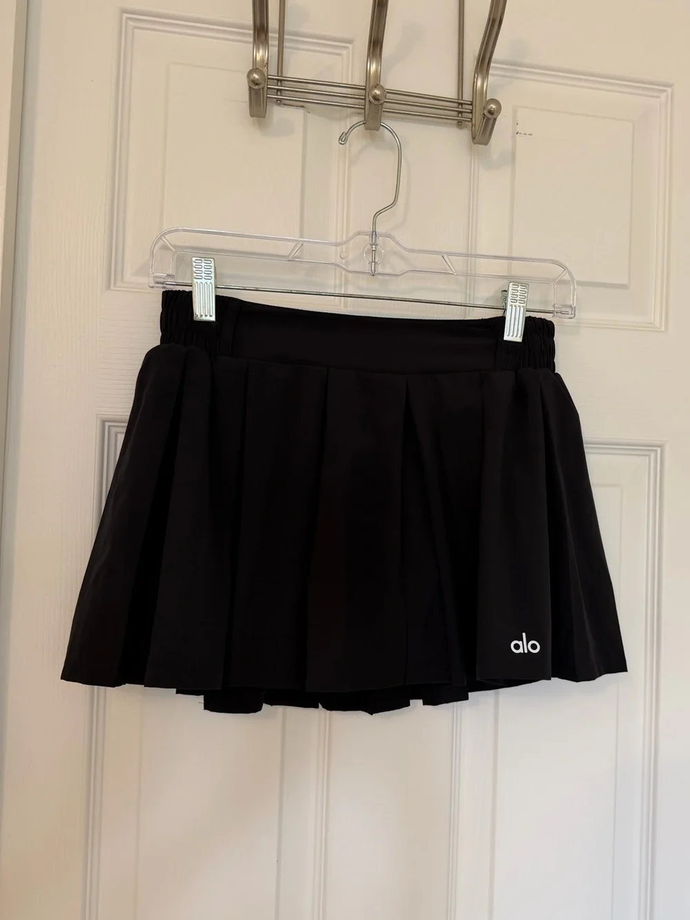 ALO Yoga Black Rally Tennis Skirt